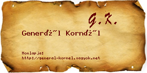 Generál Kornél névjegykártya